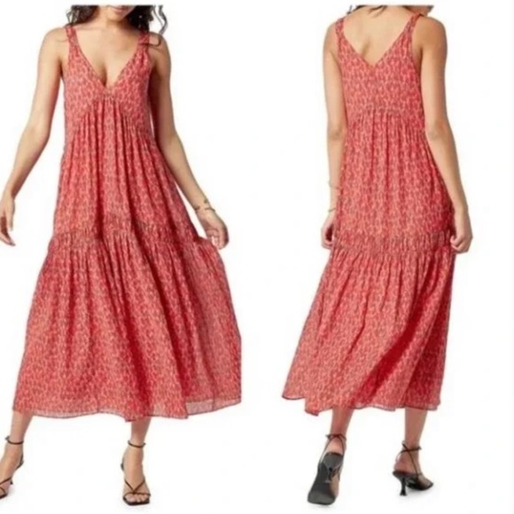 Joie Tiered Maxi Dress Tea Rose New With Tags Size Small - Picture 1 of 16